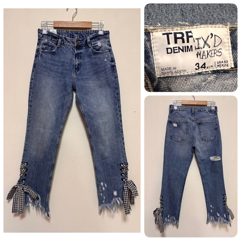 ส่งต่อ กางเกงยีนส์ Zara TRF denim ix’d makers size 34
