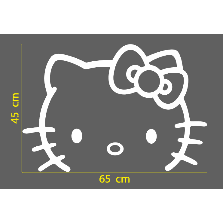 สติกเกอรื ตัด ไดคัท Kitty หน้าแมว คิตตี้ สีเดียวล้วน ตามภาพตัวอย่าง  PVC กันน้ำ เลือกขนาด-สีได้  ตรวจทานตัวเลือกด้วยนะคะ
