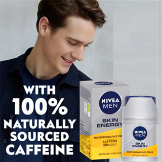 NIVEA MEN SKIN ENERGY MOISTURISER 50ml ครีมมอยซ์เจอร์ไรเซอร์บำรุงผิวหน้าผู้ชายสูตรพิเศษนำเข้าจากออสเตรเลีย