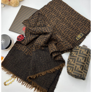 สินค้ามือสองแบรนด์เนมแท้Vintage Fendi Vintage Monogram Wool Scarf