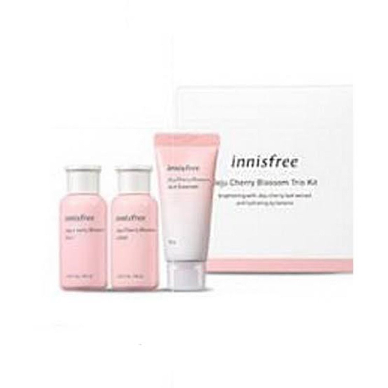 Innisfree Jeju Cherry Blossom Trio Kit New Shopee Thailand