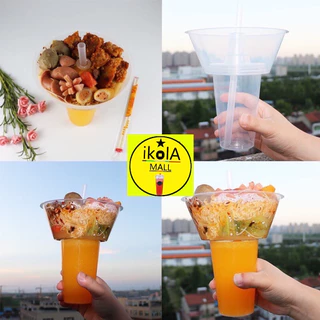 【10ชิ้น/ชุด】 หม้อร้อนถ้วยชานมพร้อมแก้ว เเละหลอด หม้อร้อนถ้วยชานมใช้ซ้ำได้ สามารถสกีนโลโก้ได้ 16 oz/20oz/22oz