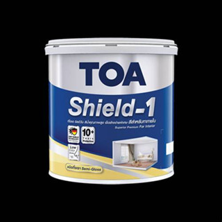 สีทาฝ้าเพดาน TOA รุ่น SHIELD-1 ขนาด 5 แกลลอน สีขาวE 777 , สีควันบุหรี่ E 999