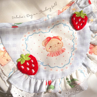 V’day in Strawberry Field Bib&amp;Headband set