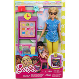 Barbie Teacher Doll with Flipping Blackboard Playset บาร์บี้รุ่น เซตคุณครู ของแท้100%