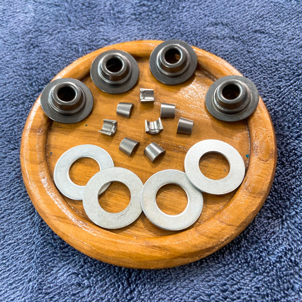 #รีเทนเนอร์ พร้อมเล็บวาล์ว ชุดฝา4วาล์ว สําหรับแกนวาล์ว 4.5 มม#รีเทนเนอร์ฝา4วาล์ว สำหรับรถ Wave125 ตรงรุ่น #เวฟ125