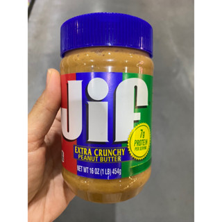 Crunchy Peanut Butter ( Jif Brand ) 454 G. ถั่วลิสง บดหยาบ ( ตราจิฟ ) ครั้นชี พีนัต บัตเตอร์