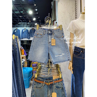 🇰🇷Korea denim Jeans🇰🇷 กางเกงยีนส์ทรง 3 ส่วนเอวสูงปรี๊ด