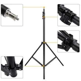 ขาตั้งแฟลช / ขาตั้งไฟ Light Stand /ขาตั้งกล้อง /เครื่องพ่นเจล ปรับได้ สูงถึง 210 ซ.ม. แข็งแรง วัสดุดีมาก นํ้าหนักเบา