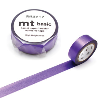 mt masking tape purple (MT01P540) / เทปตกแต่งวาชิ สีม่วงวาว แบรนด์ KAMOI mt masking tape ประเทศญี่ปุ่น