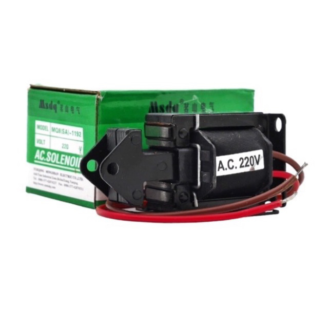 พร้อมส่งทุกวัน SA-1192 โซลินอลย์เบรก 0.8Kg. Solenoid แม่เหล็กไฟฟ้า กดดึงประเภทไฟฟ้าแม่เหล็ก 220V