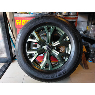 แม็กอีซูซุป้ายแดง ขอบ18 สีเขียวขี้ม้า ประกายเพชร  พร้อมยางบริสโตน 265 60 18 ปี22ใส่อีซูตัวสูง mux  mu7