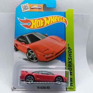 รถเหล็ก Hotwheels 90 ACURA NSX สีแดง (ib27)