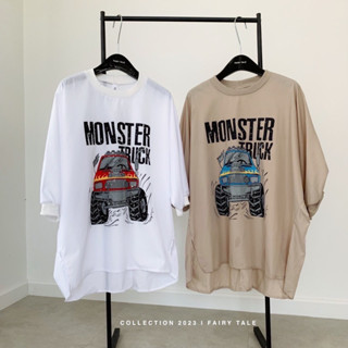 NEW: Monster tee เสื้อยืดทรงOversize งานพิมพ์ลายสไตล์เกาหลี เนื้อผ้าไม่หนาใส่สบาย งานนำเข้า 💯 เนื้อผ้าดีงาม จัดไปค่ะ