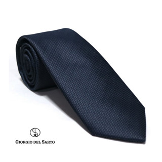 Giorgio Del Sarto Necktie 7.5 cm Grey with Fabric Texture เนคไทสีเทามีเท็กเจอร์