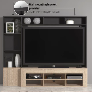 Tomato Home ชุดตู้ชั้นวางทีวี Preston 2.0 TV60นื้ว | ชั้นวางทีวี ตู้วางทีวี | เก็บของได้เยอะมาก