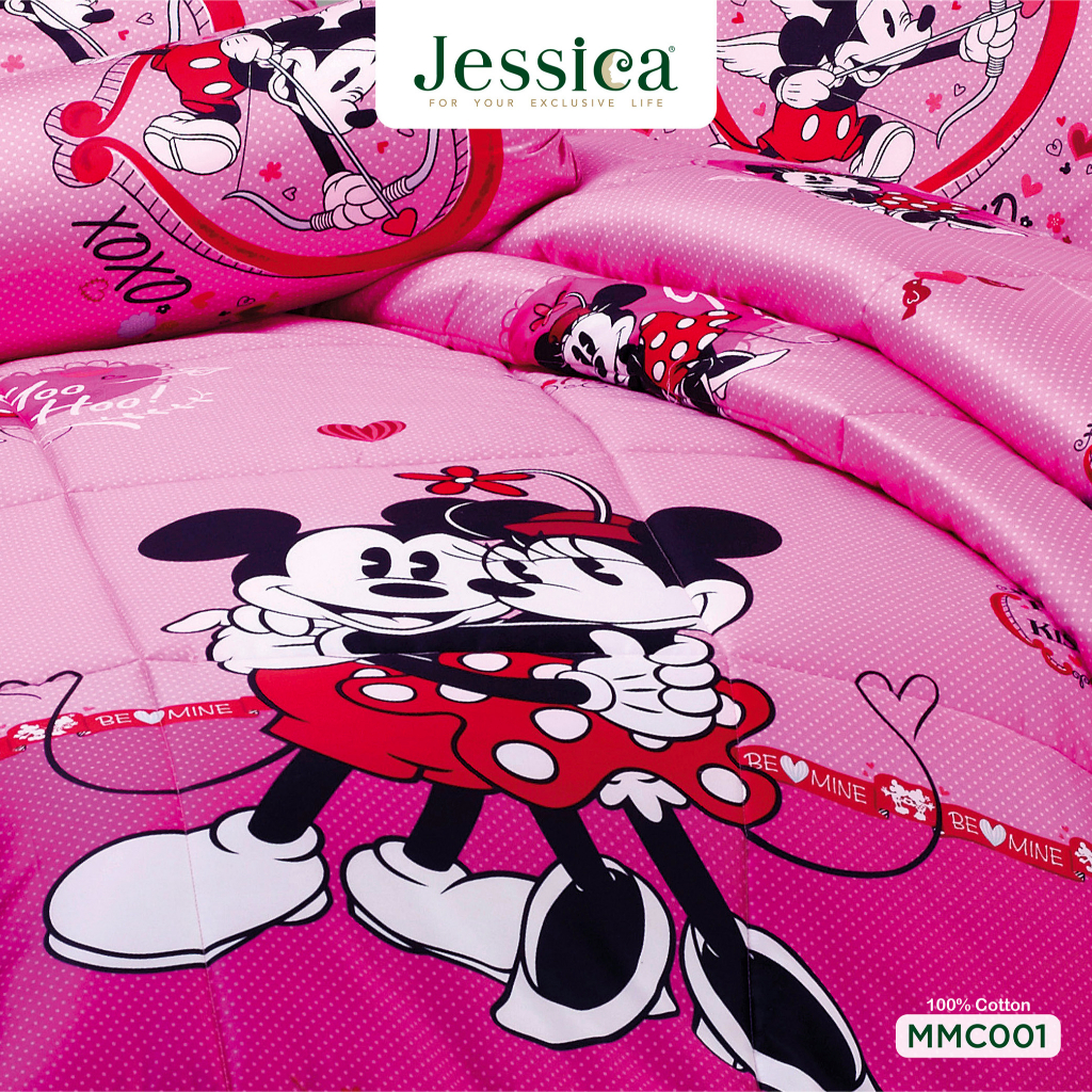 Jessica Cotton MMC001 ชุดเครื่องนอน ผ้าปูที่นอน ผ้าห่มนวม พิมพ์ลายการ์ตูนมิกกี้เม้าส์ ลิขสิทธิ์แท้ น่ารักน่าเลิฟ - รูปที่ 2