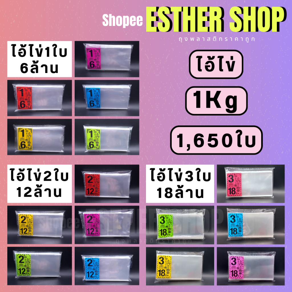 ซองลอตเตอรี่ ไอ้ไข่ พระพิฆเนศ ซองใส ซองพิมพ์ 1Kg