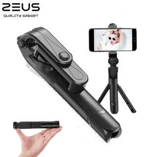 ⚡️Zeus  Tripod Selfie Stick XT-10 with Bluetooth Remote ไม้เซลฟี่บลูทูธ มีรีโมทให้ สามารถตั้งขาได้ ยืดได้ยาวสุด 70cm