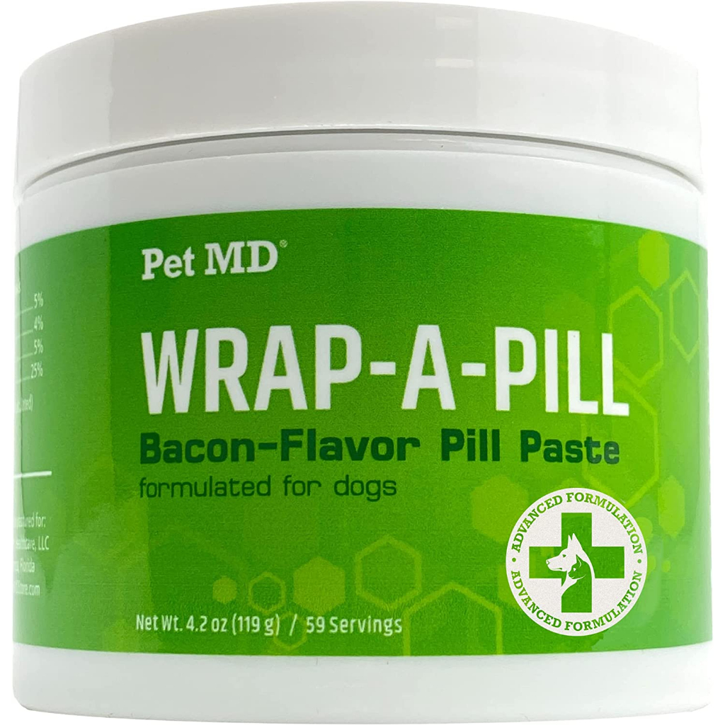 ขนมใส่ยาสุนัข / แมว Pet MD Wrap A Pill Bacon Flavor Pill Paste Dog & Cat Supplement รสเบคอน 119 กรัม