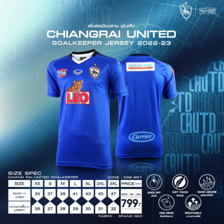 เสื้อผู้รักษาประตู Chiangrai United 2022/23 Goal Keeper jersey สีน้ำเงิน