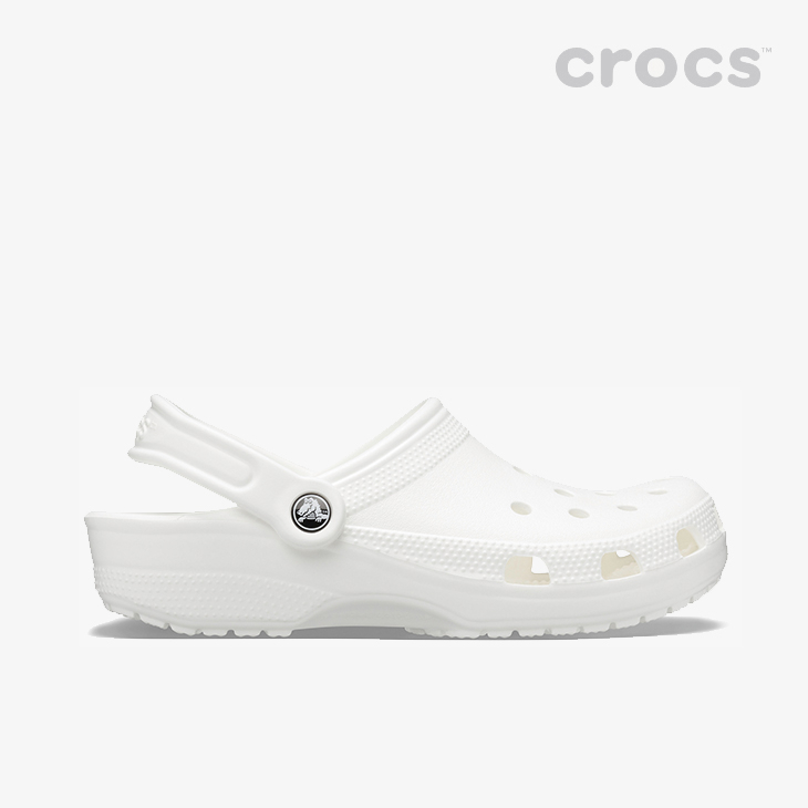 Crocs Classic White Clog รองเท้าลำลองผู้ใหญ่ รุ่น Classic สีขาว 1001-100 #1