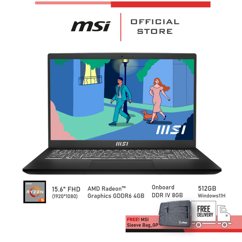 MSI Notebook (โน้ตบุ๊ค) Modern 15 B5M-031TH (15.6/AMD/Window11H)