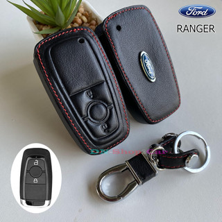 ซองหนังแท้ใส่กุญแจรีโมทรถยนต์ FORD รุ่น Ranger / Rapter ปลอกหนังกุญแจ