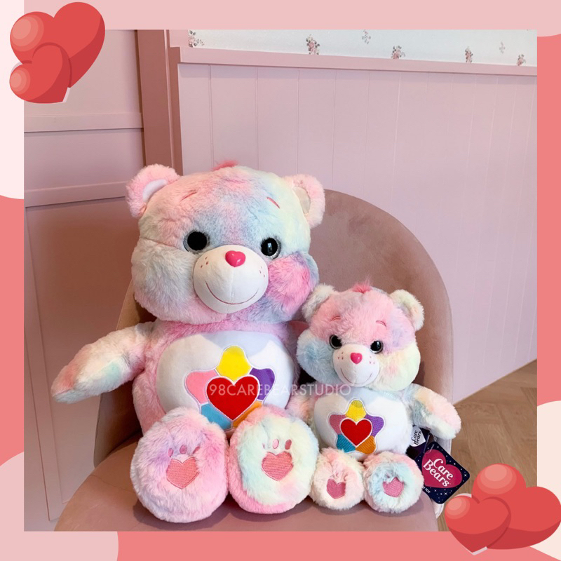 (พร้อมส่ง ) ตุ๊กตาแคร์แบร์ ตาแก้ว รุ่น Trueheart Care bears ของแท้จากเกาหลี มีTagและป้าย