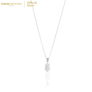 Louis Montini (Jewelry) Sterling Silver 925 Necklace สร้อยคอเงินแท้ 92.5% สร้อยคอผู้หญิง รูป สับปะรด LJNC06