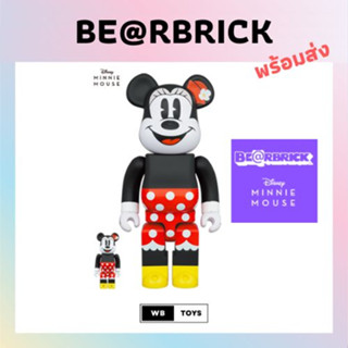 🌈พร้อมส่ง🌈 Bearbrick Disney Minnie Mouse 400+100% ใหม่ไม่แกะ แบร์บริก แบร์บริคของเท้ ดิสนีย์ มินนี่เม้าส์