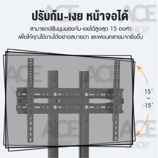 🧙TV Stand🧙 ขาตั้งทีวี ขนาด 32''-65'' สูง 142 cm เคลื่อนที่ได้ ปรับก้มเงยได้ รุ่น TS1