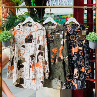 【059】𝐋𝐀𝐋𝐔𝐍𝐄 Shirt เสื้อเชิ้ตผู้หญิง สวย หรู ดูแพง ใส่สบาย แนะนำเลยจ้า งานดี งานเป๊ะ ใส่น่ารัก ปังสุดๆแน่นอน