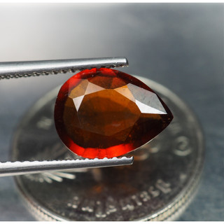 เฮสโซไนต์โกเมน (Hessonite) 2.58 กะรัตสีแดงส้ม (17193)