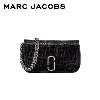 MARC JACOBS THE SHOULDER BAG THE CROC-EMBOSSED J MARC MINI SHOULDER BAG H907L01RE22001 BLACK กระเป๋าสะพาย