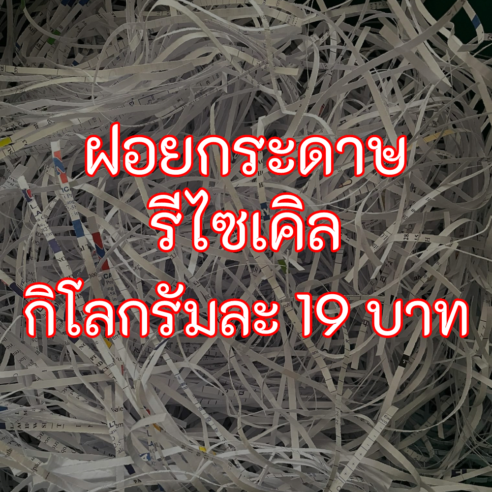 กระดาษฝอย กระดาษกันกระแทก รีไซเคิล สะอาด (ไม่ใช้กระดาษหนังสือพิมพ์)