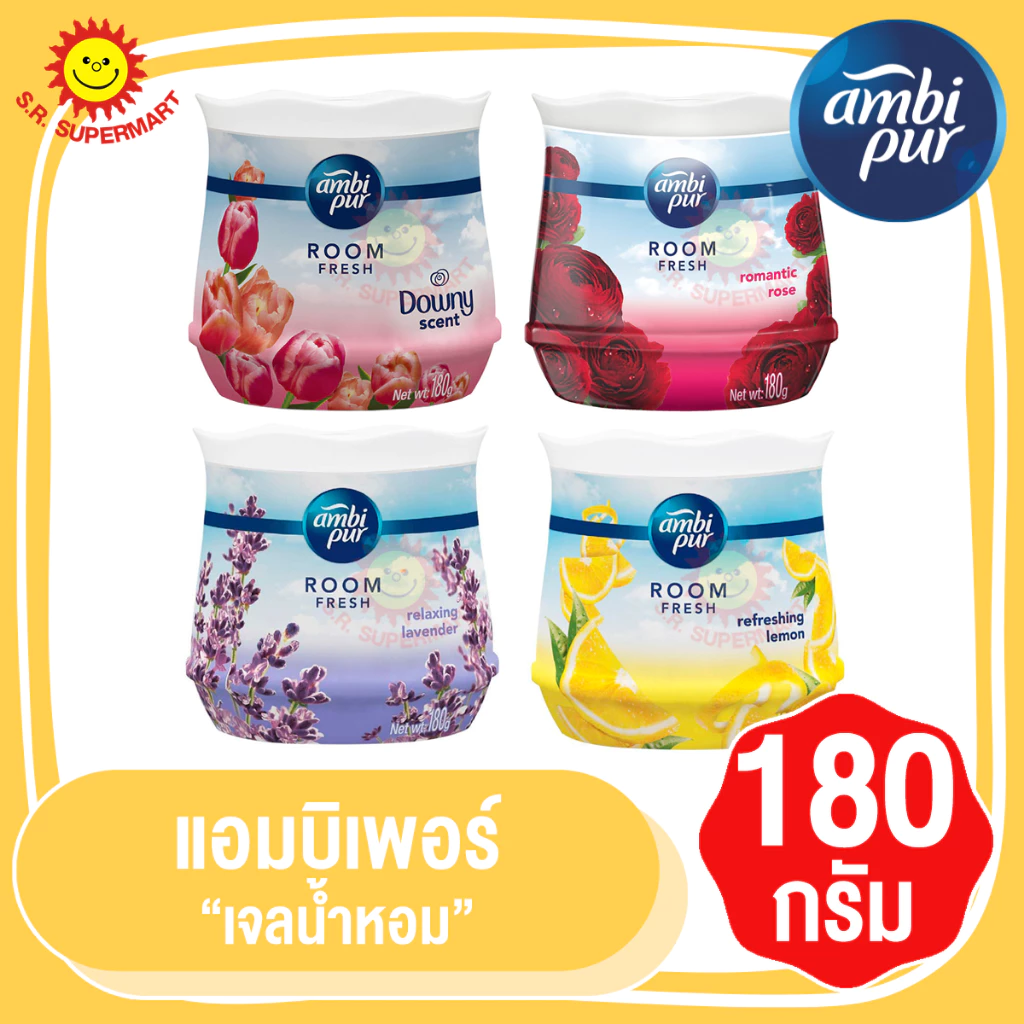 [1 ชิ้น ]แอมบิเพอร์ เจลน้ำหอม ปริมาณ 180 กรัม