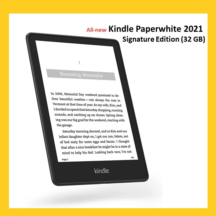 Amazon Kindle Paperwhite 5 (11th Generation) หน้าจอ 6.8 นิ้ว (2021) ขนาดความจุ 32 GB (พร้อมส่ง)