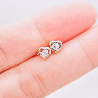 [ 📌พร้อมส่ง ] ต่างหูเพชรแท้ 💎 ทองคำแท้9K (ทอง37.5%) ✨เพชรแท้น้ำ100 เบลเยี่ยมคัต✨ [9KPE1183]