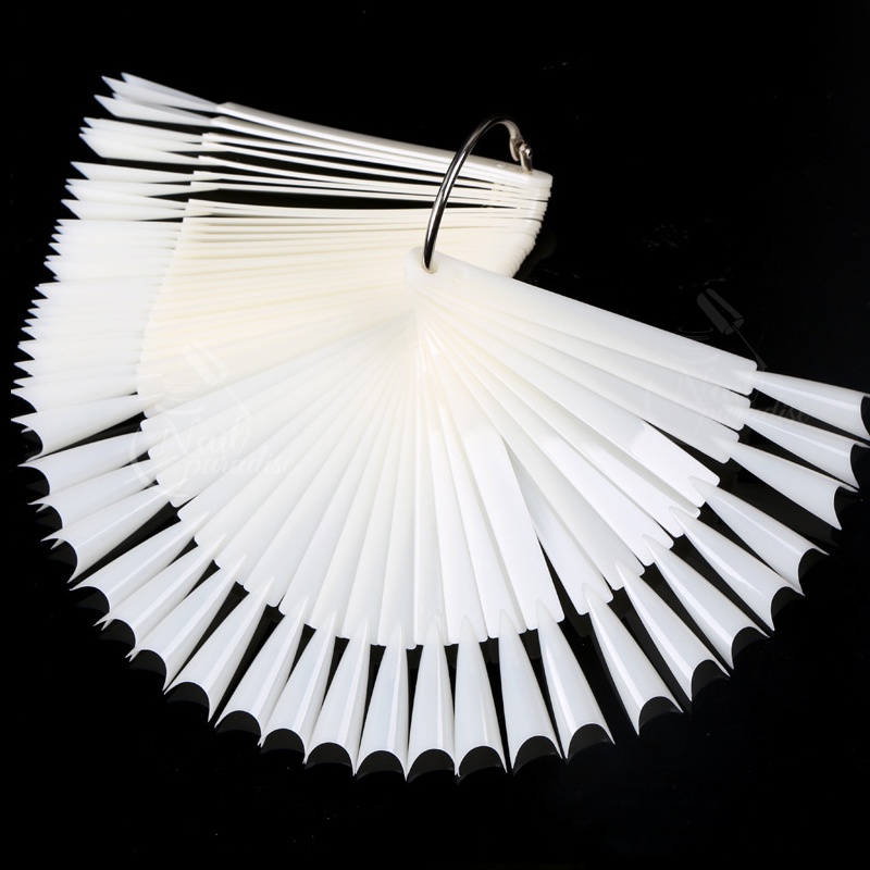 ชาร์ตสี 50 สี  ทรงcut out แบบห่วง ชาร์ตสีทาเล็บ หลายรูปแบบ แผ่นโชว์สีเล็บ โชว์สีเล็บ Nail Color Swat