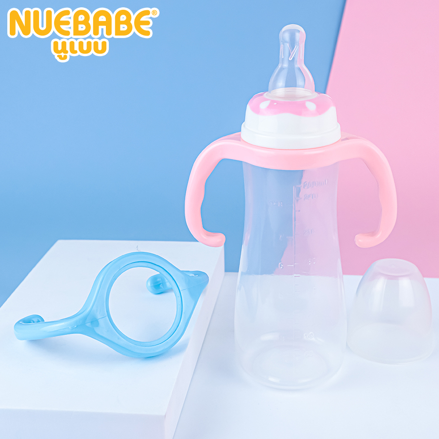 Nuebabe แขนจับ ใส่ขวดนมคอแคบ ทำให้ลูกน้อยจับถนัดมือ