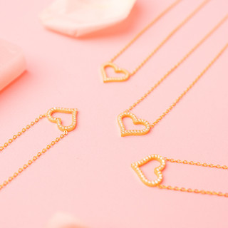 [Code: ‘KBKQR ลด 130.-] LELISA - Love Necklace - สร้อยคอรูปหัวใจคริสตัลสุดหรู - สแตนเลสแท้