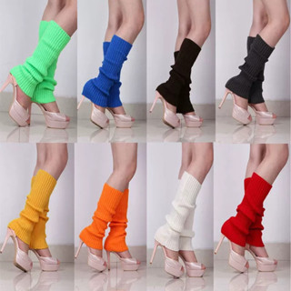 พร้อมส่งในไทย 🌈〰️🧦 ปลอกขา y2k ถุงเท้าy2k สีล้วน ฮาราจูกุ ราคาไม่แพง สายแฟชิคห้ามพลาด