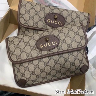 🤩👜คาดอกNEW Gucci belt bag neo vintage 2022สีน้ำตาล คลาสสิค