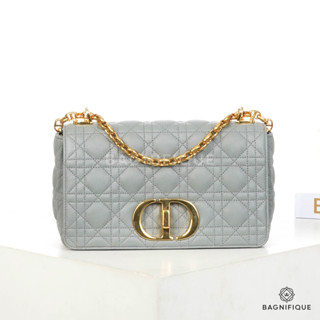 DIOR CARO MEDIUM GREY CALF GHW