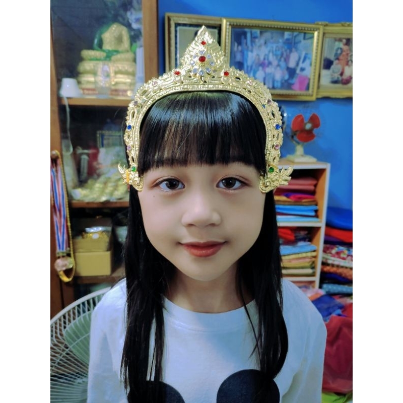 กระบังหน้าเด็ก จรหู เครื่องหัว เครื่องประดับชุดไทย เครื่องหัวจีน แฟนซี ประกวด เดินขบวน เกี้ยว โก๊ะผม