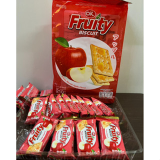 Fruity Biscuit Apple Flavor  แครกเกอร์สอดไส้แยมรสอง  รสชาติ apple -210g