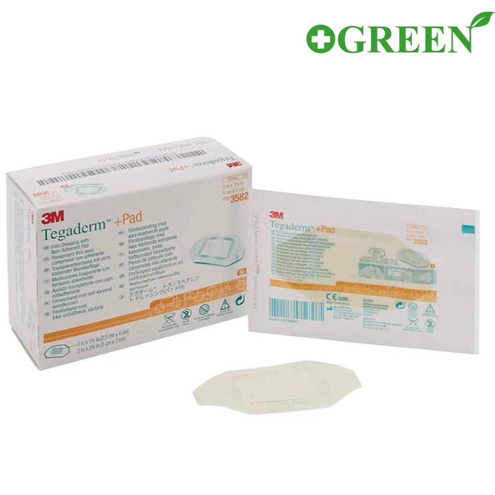 3M Tegaderm+Pad รุ่น 3582 แผ่นแปะแผล ขนาด 5x7 cm. (1 แผ่น)