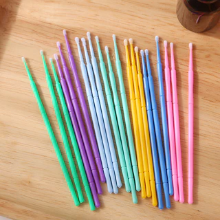 Micro Disposable ไมโครบัท แปรงปัด แปรงอเนกประสงค์ ใช้แล้วทิ้ง 100ชิ้น/ห่อ อุปกรณ์ต่อขนตา