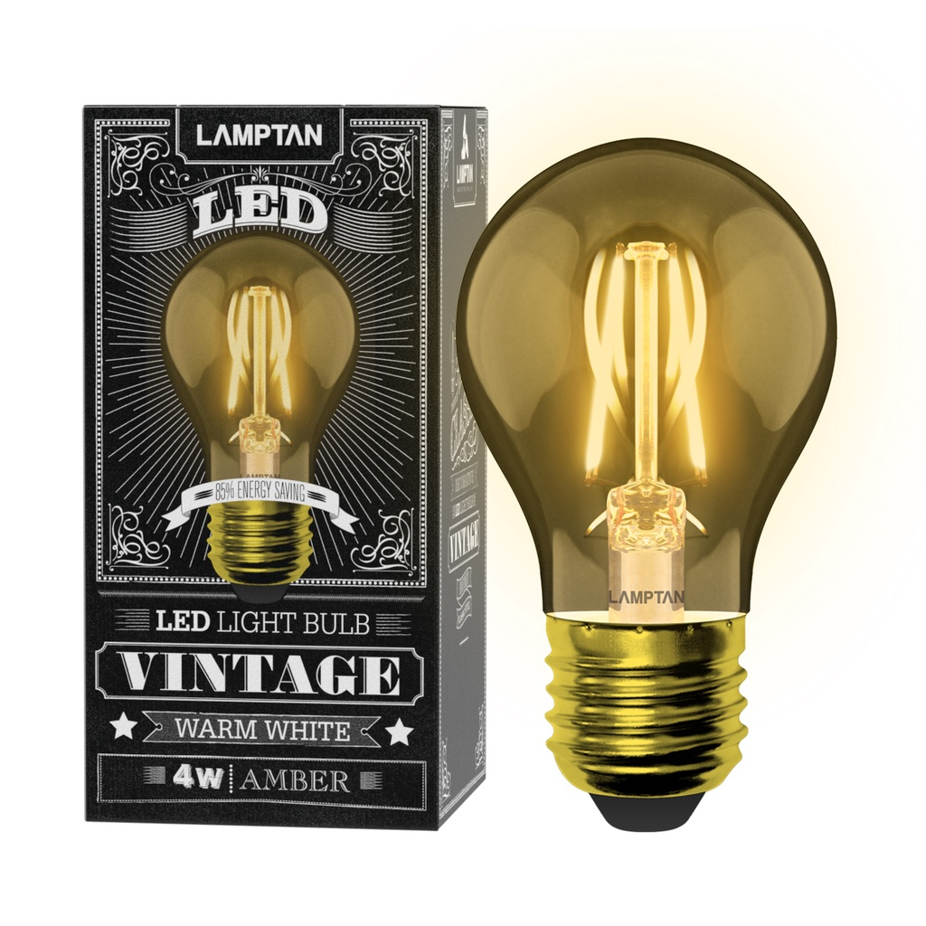 หลอดไฟ Vintage ตกแต่ง E.27 4w. amber Lamptan สินค้ามือ 1 พร้อมส่ง ของแท้100%